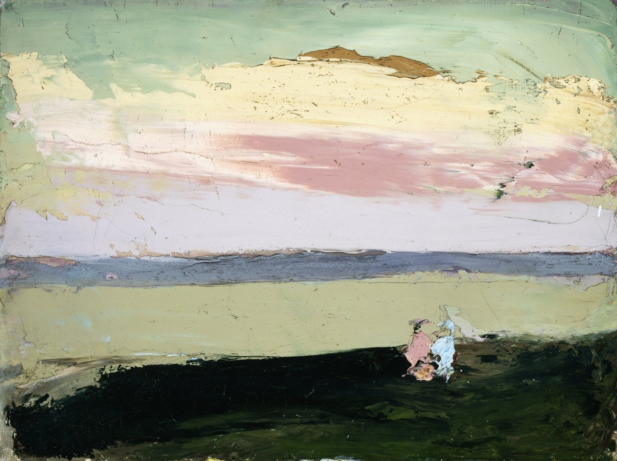 Kystscene ved solnedgang, af Robert Cozad Henri
