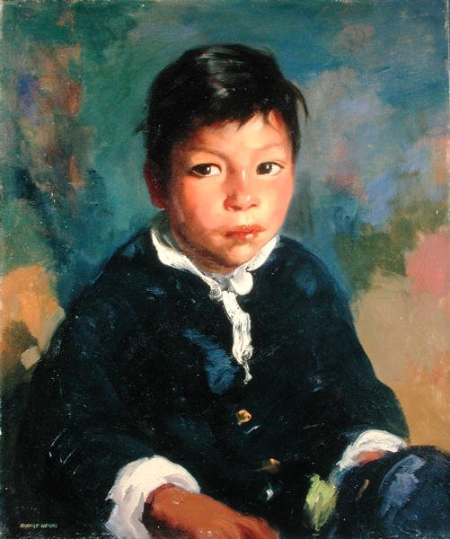 Lille halv race (olie på lærred) af Robert Cozad Henri