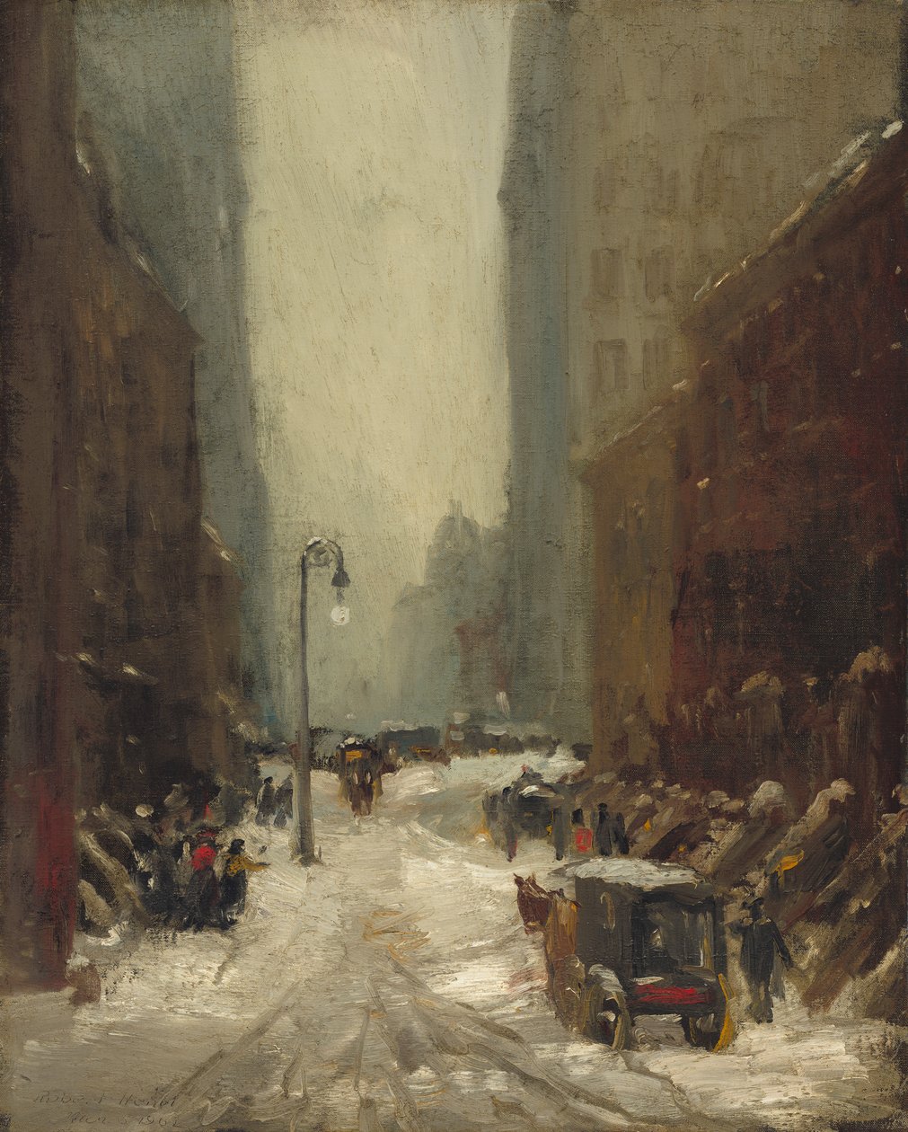 Sne i New York, 1902 af Robert Cozad Henri