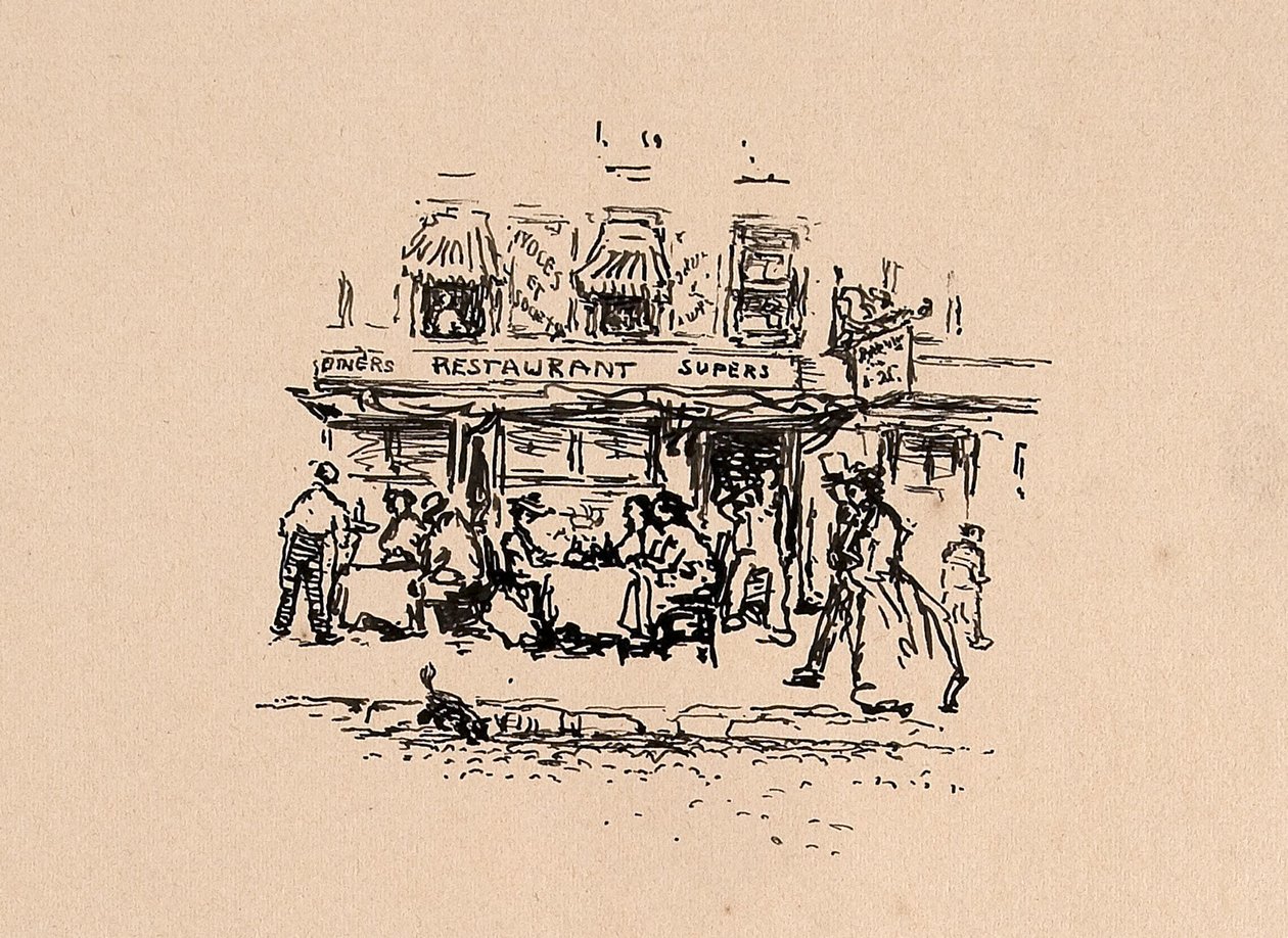Hvor vi spiste i Latinerkvarteret i Paris i 1896 af Robert Cozad Henri