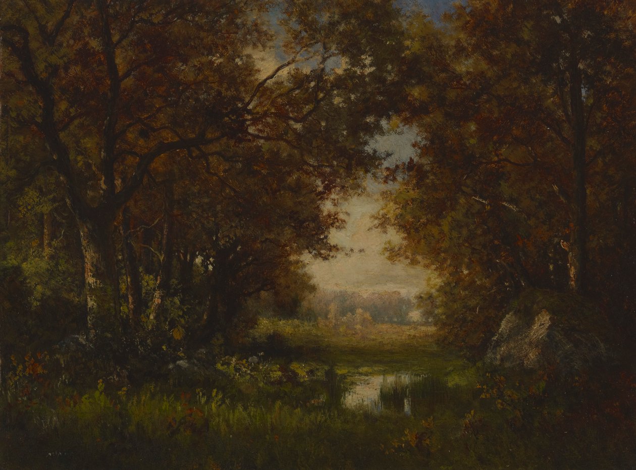 Scene i skoven Fontainebleau af Robert Crannell Minor