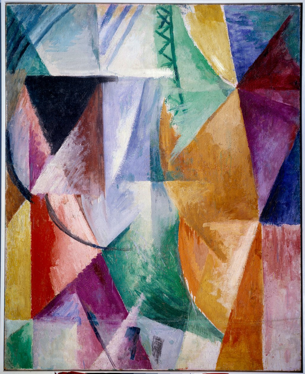 Et vindue eller design til tre vinduer. Maleri af Robert Delaunay (1885-1941) af Robert Delaunay