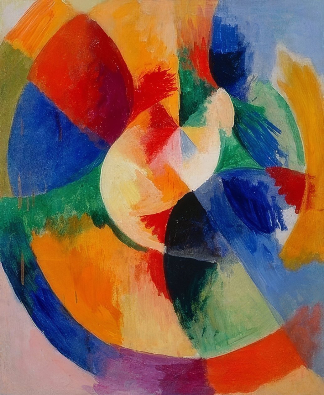 Kreisformen, Sonne (Cirkulære former, sol). 1912/13 af Robert Delaunay