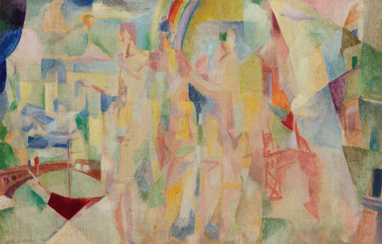 Byen Paris, Skitse, 1911-1912. af Robert Delaunay