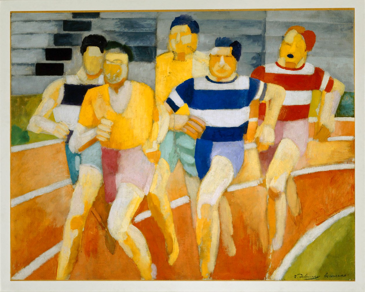 Les coureurs - løberne ... (maleri på lærred) af Robert Delaunay