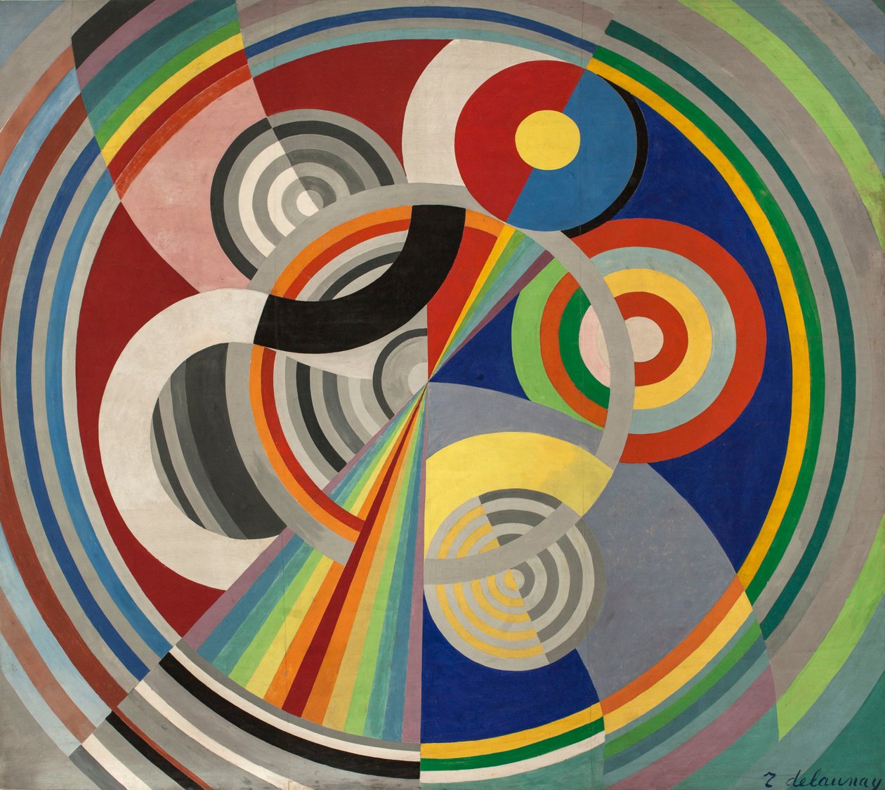 Rytme nr. 1, dekoration til Salon des Tuileries, 1938. af Robert Delaunay