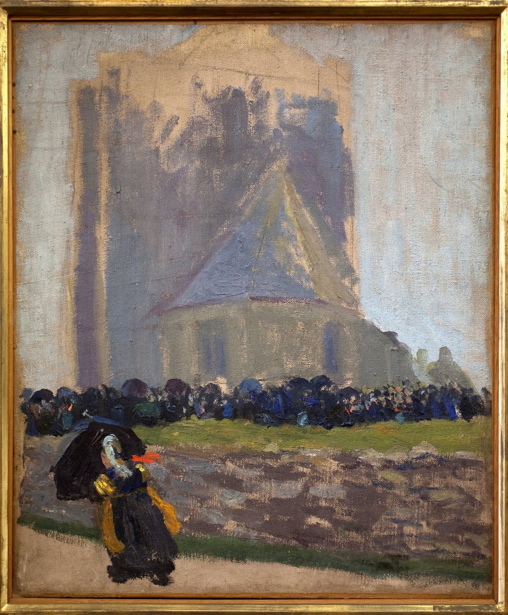 Det firkantede tårn i Saint Guenole. Maleri af Robert Delaunay (1885-1941). Olie på lærred, ca. 1905. Museum of Fine Arts i Brest. af Robert Delaunay