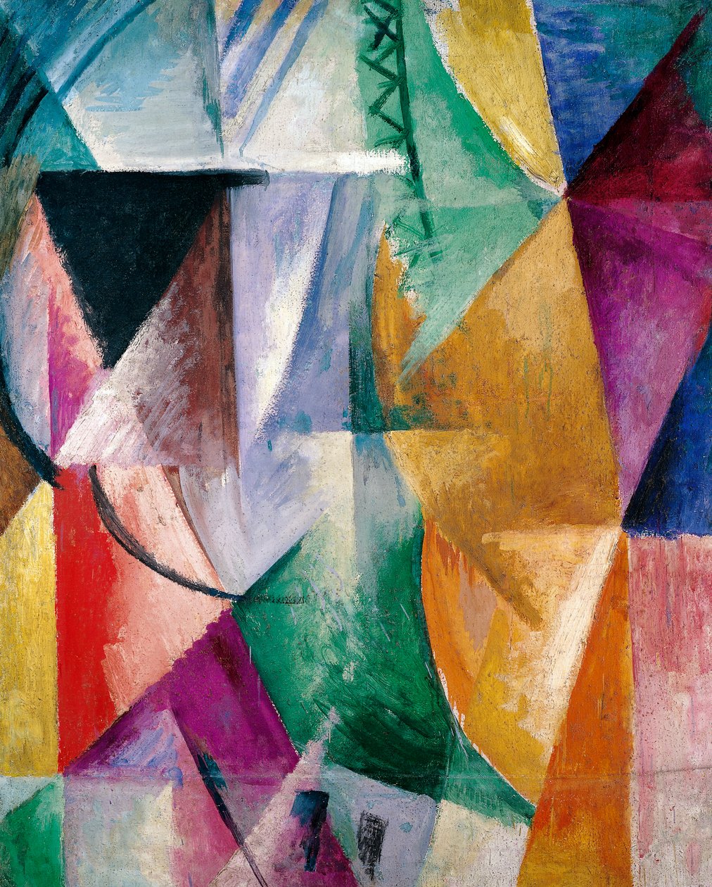 Vindue, arbejdsværelse til tre vinduer af Robert Delaunay