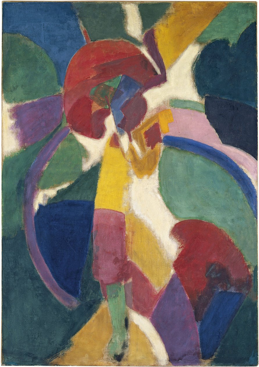 Kvinde med en parasol, 1913 af Robert Delaunay