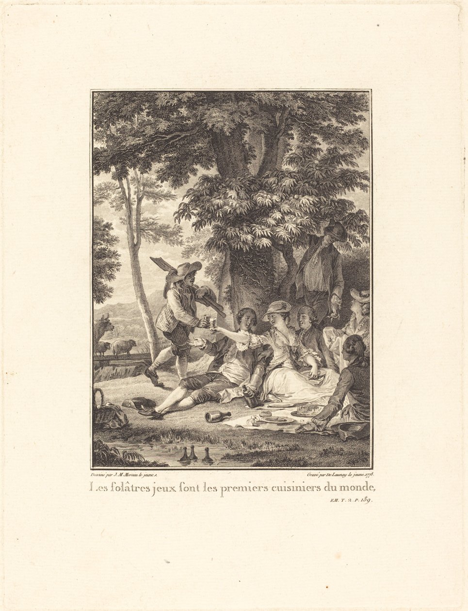 Legende spil er de første kokke i verden af Robert Delaunay after Jean Michel Moreau