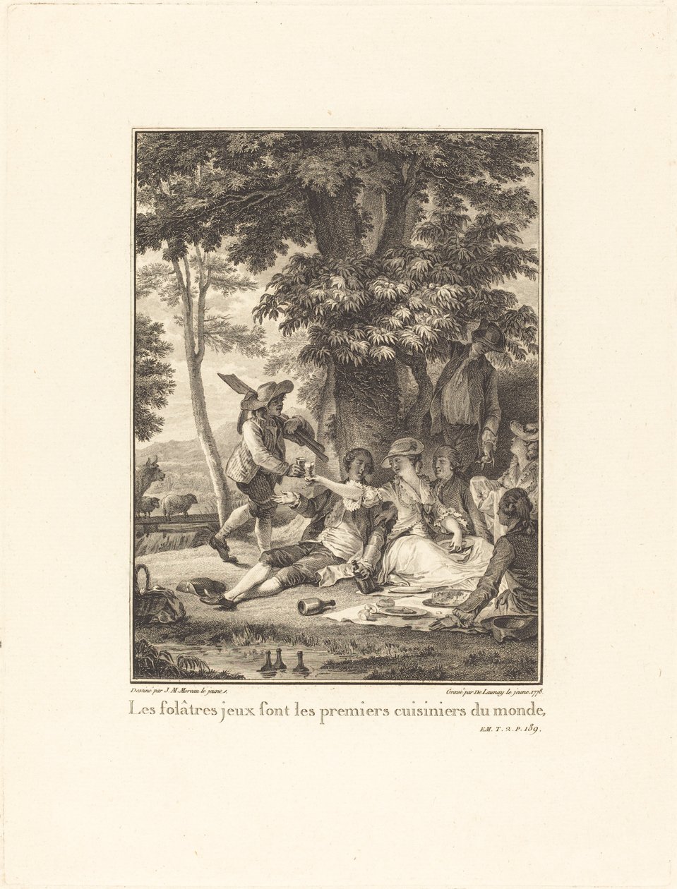 Legende spil er de første kokke i verden af Robert Delaunay after Jean Michel Moreau