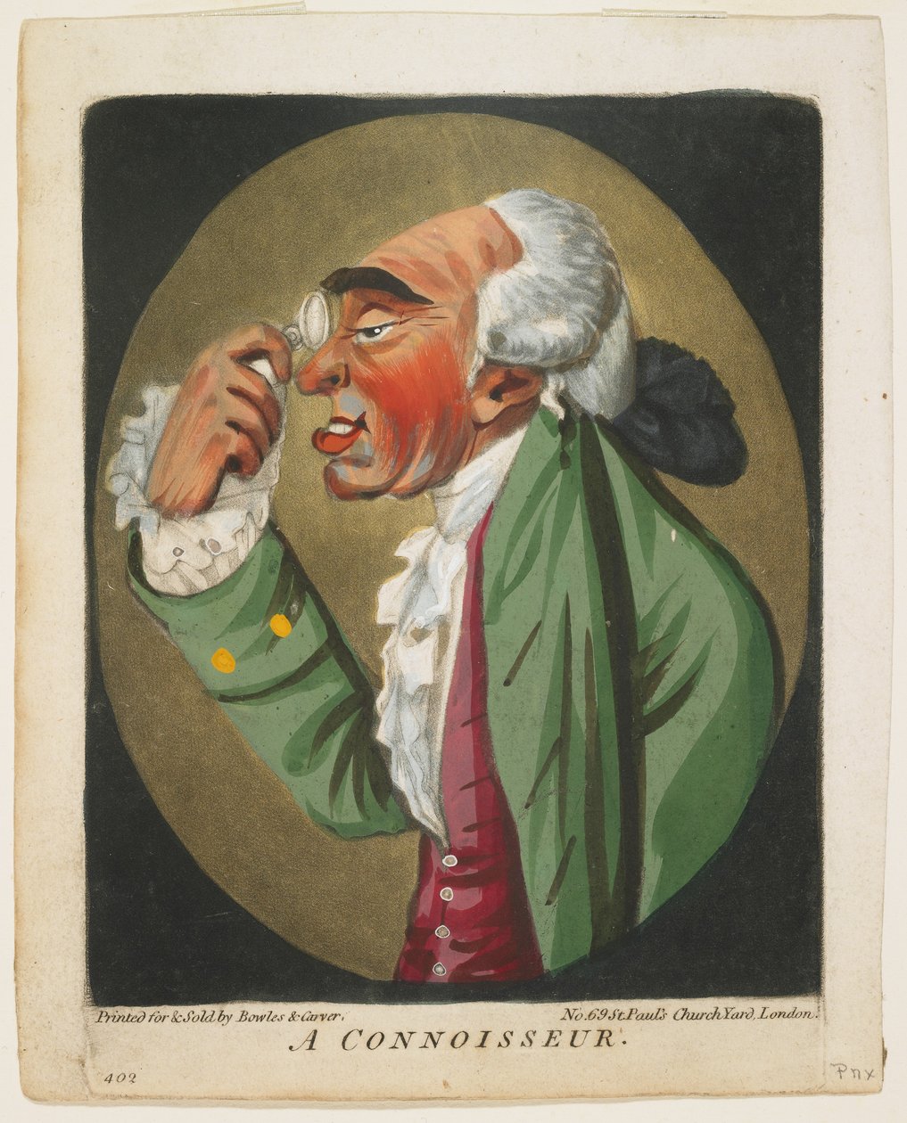 A Connoisseur, fra A Book of Heads, 1795 af Robert Dighton