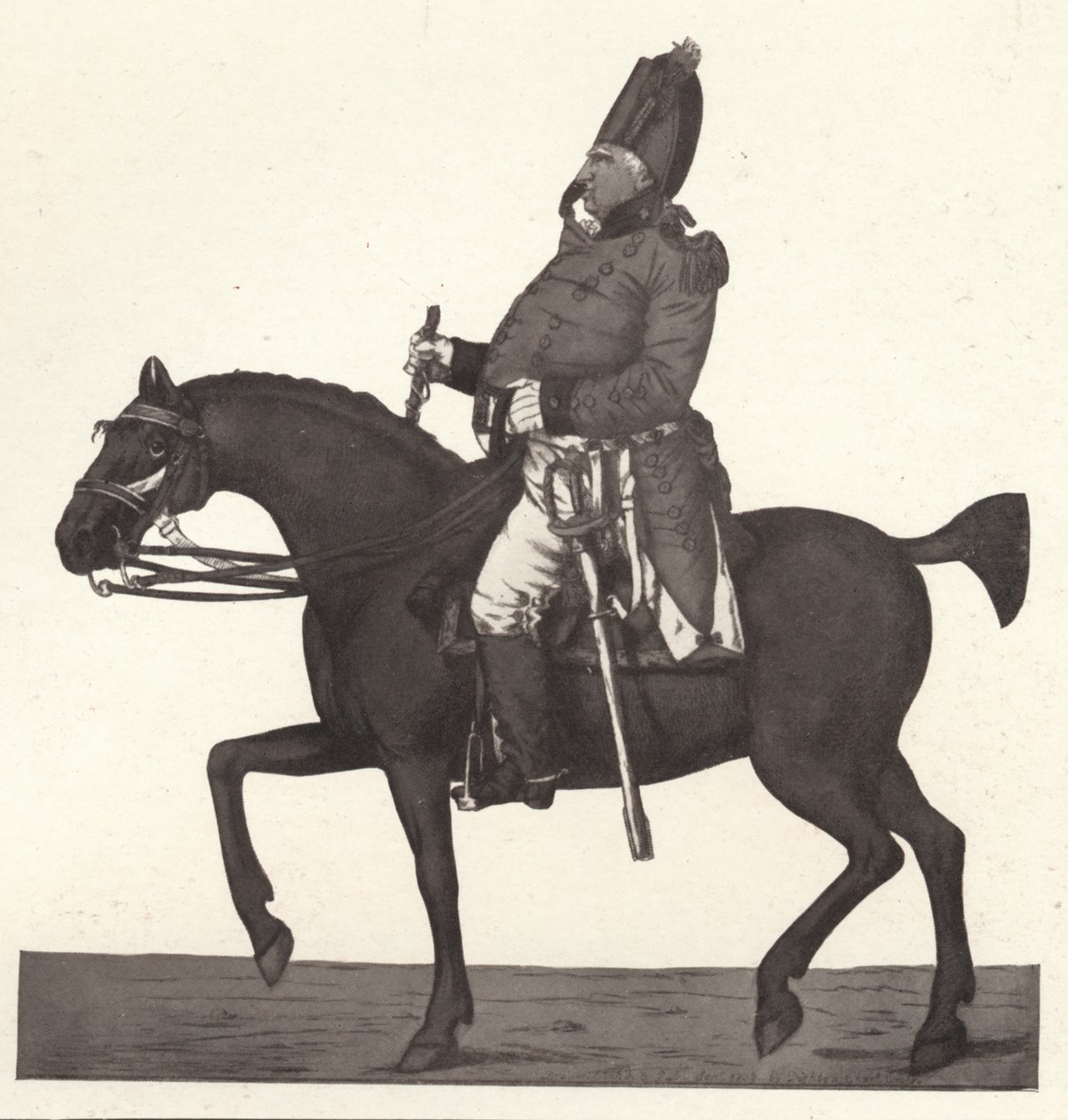 Et generelt billede af Old England Det walisiske 41. regiment, 1770-1810, 1909 af Robert Dighton