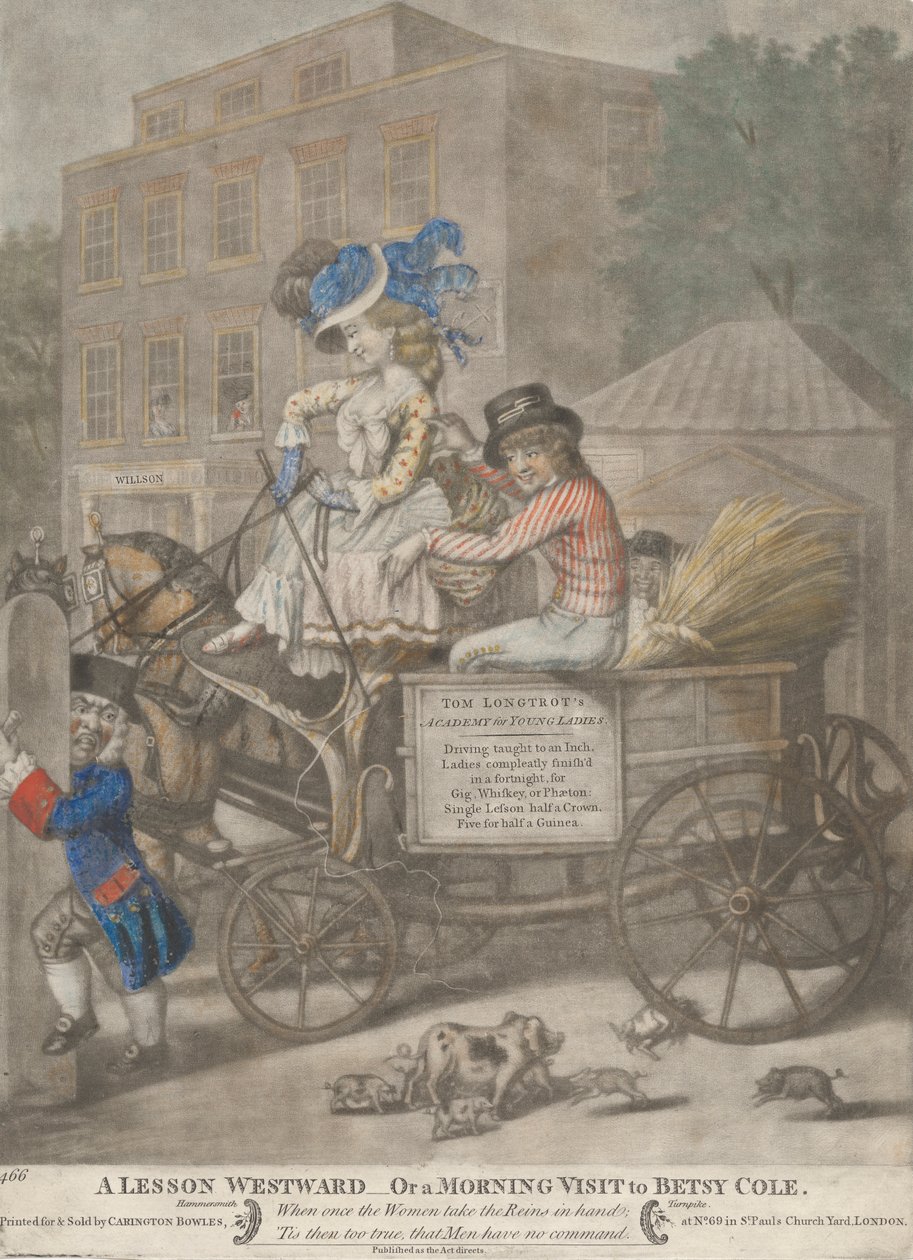 En lektion vestpå - eller et morgenbesøg i Betsy Cole af Robert Dighton