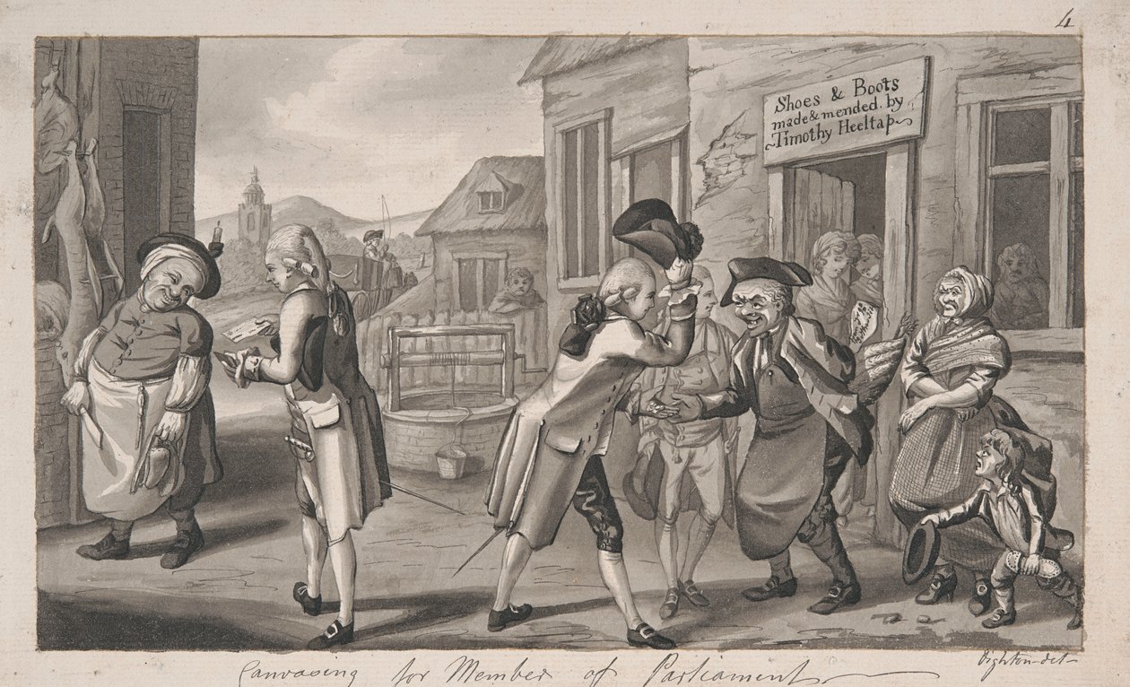 Canvasing for folketingsmedlem af Robert Dighton