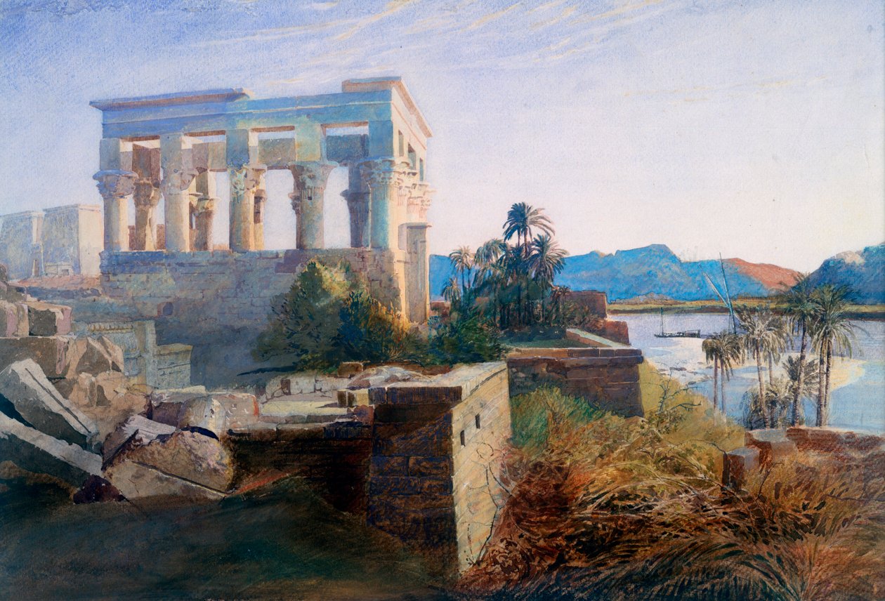 Philae, Egypten, 1800-tallet af Robert Dighton