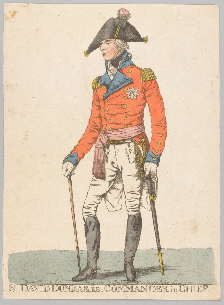 Sir David Dundas, KB, Commander in Chiefdani af Robert Dighton