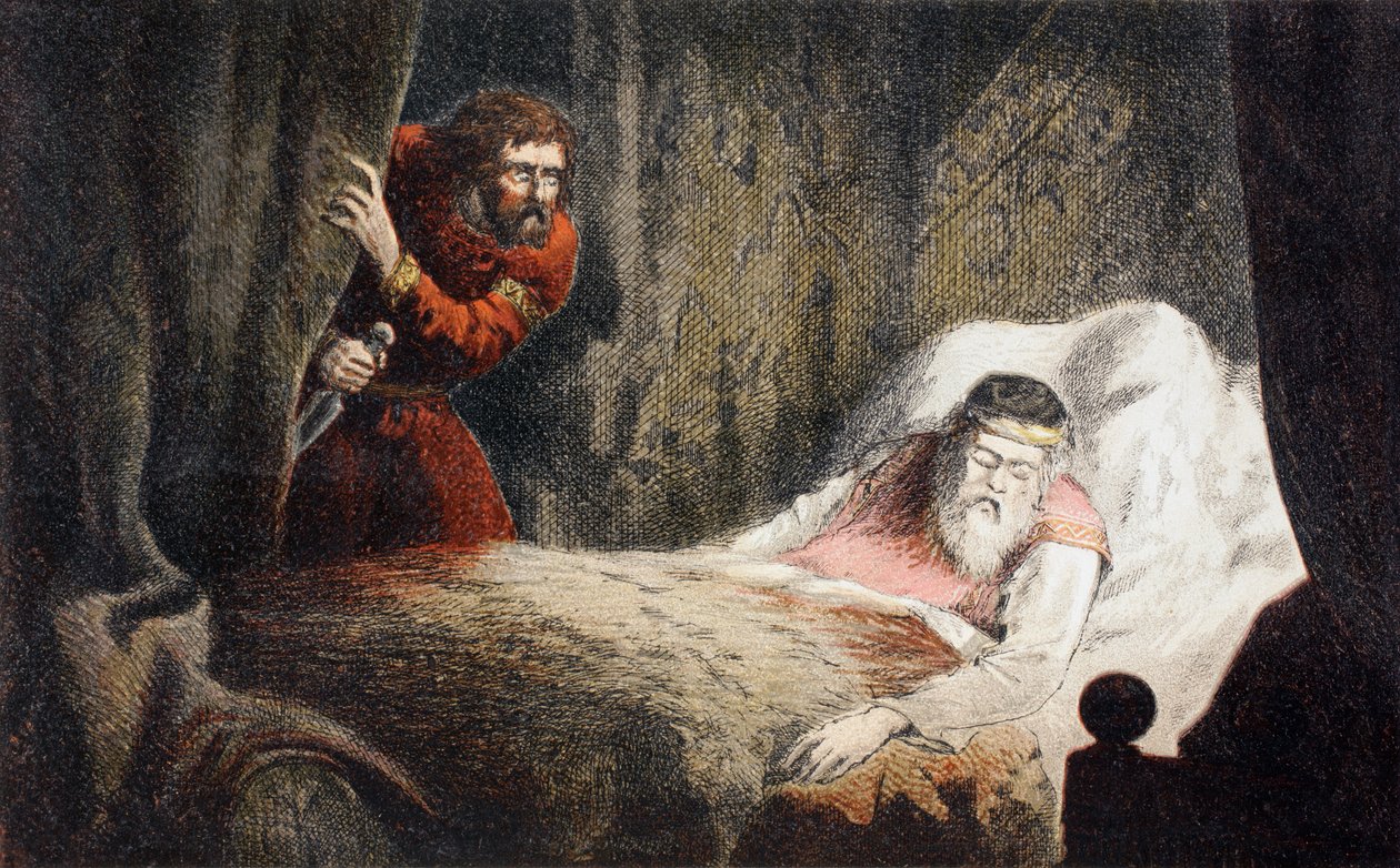Macbeth på vej til at myrde kong Duncan af Robert Dudley