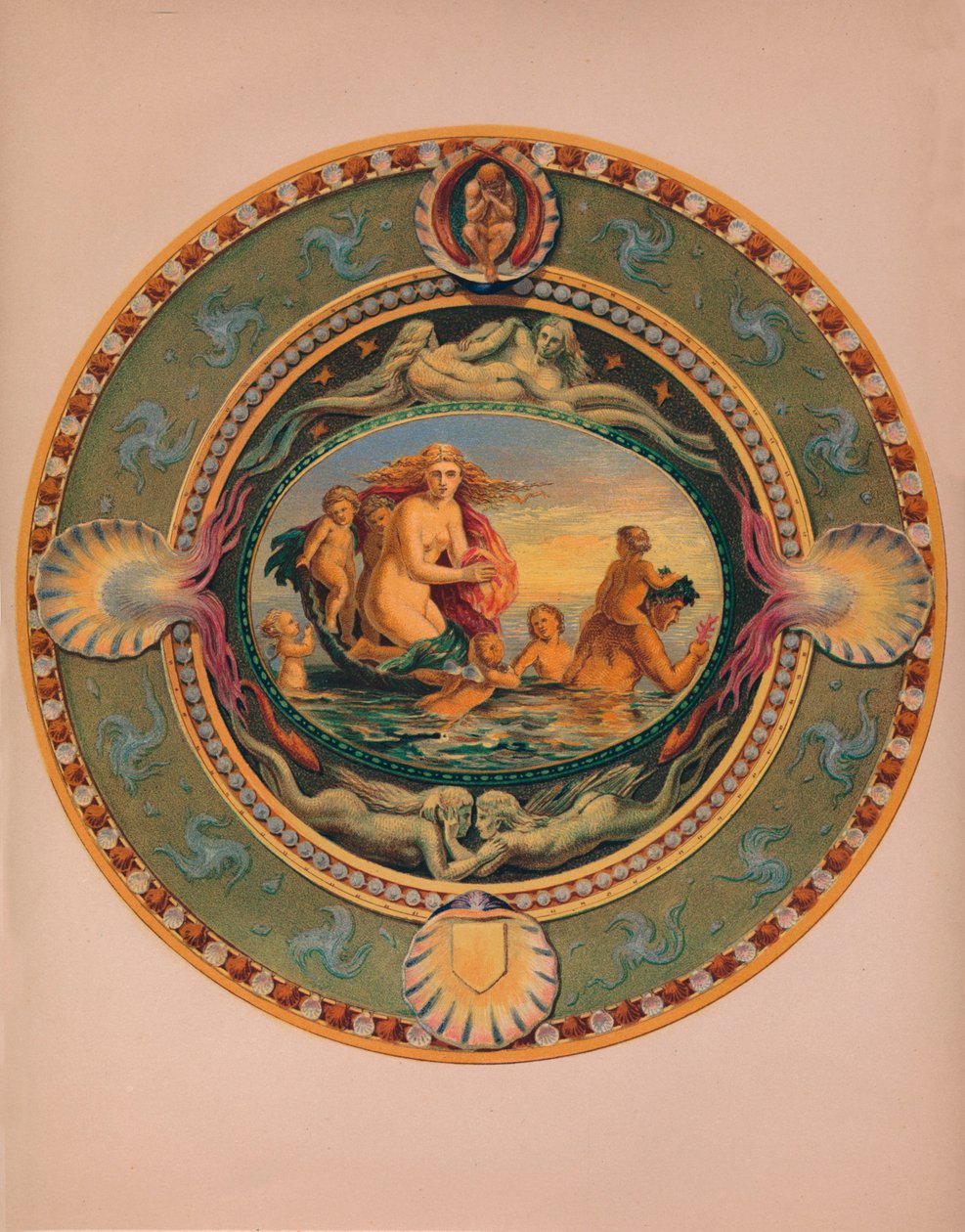 Plateau i Majolica Ware, 1863. af Robert Dudley