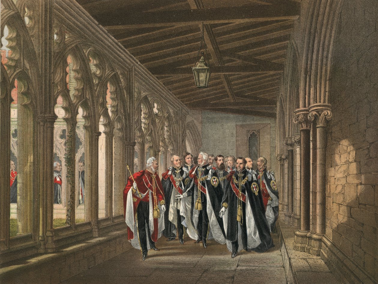 Dekanens kloster, Windsor (chromolitho) af Robert Dudley