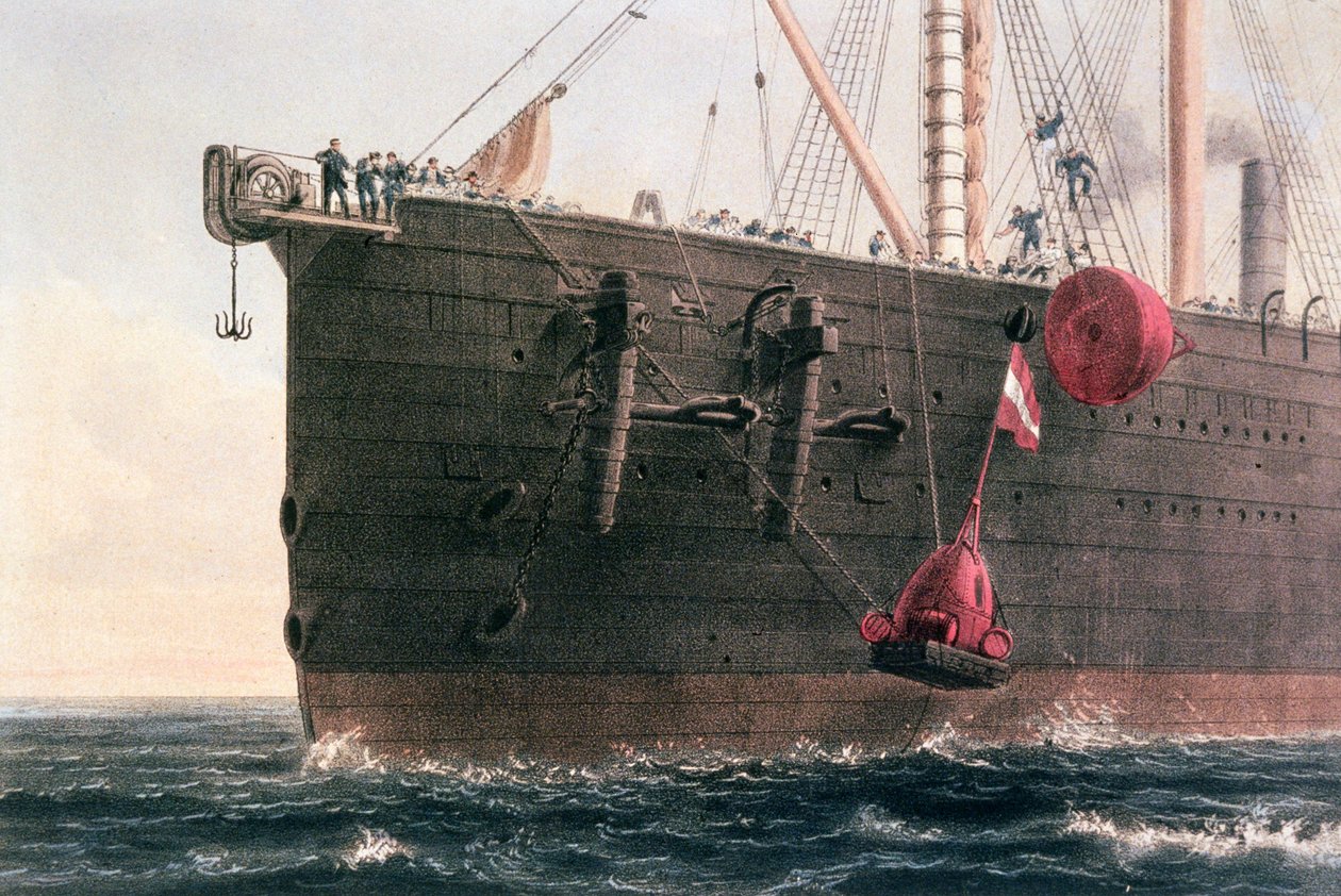 Udlægningen af det transatlantiske telegrafkabel, 8. august 1866 af Robert Dudley