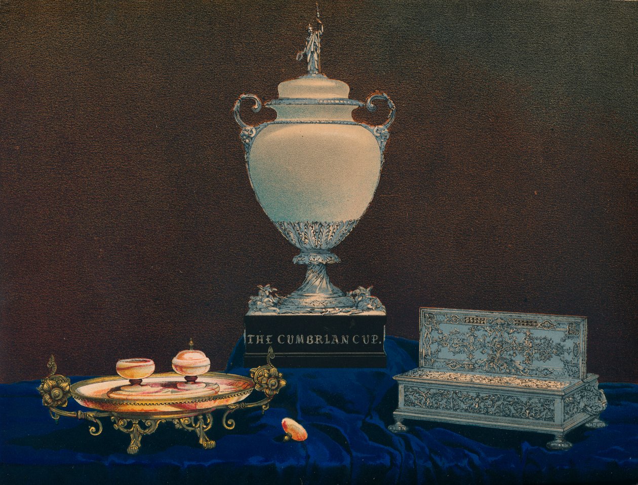 Vase og blækstandere, 1863. af Robert Dudley
