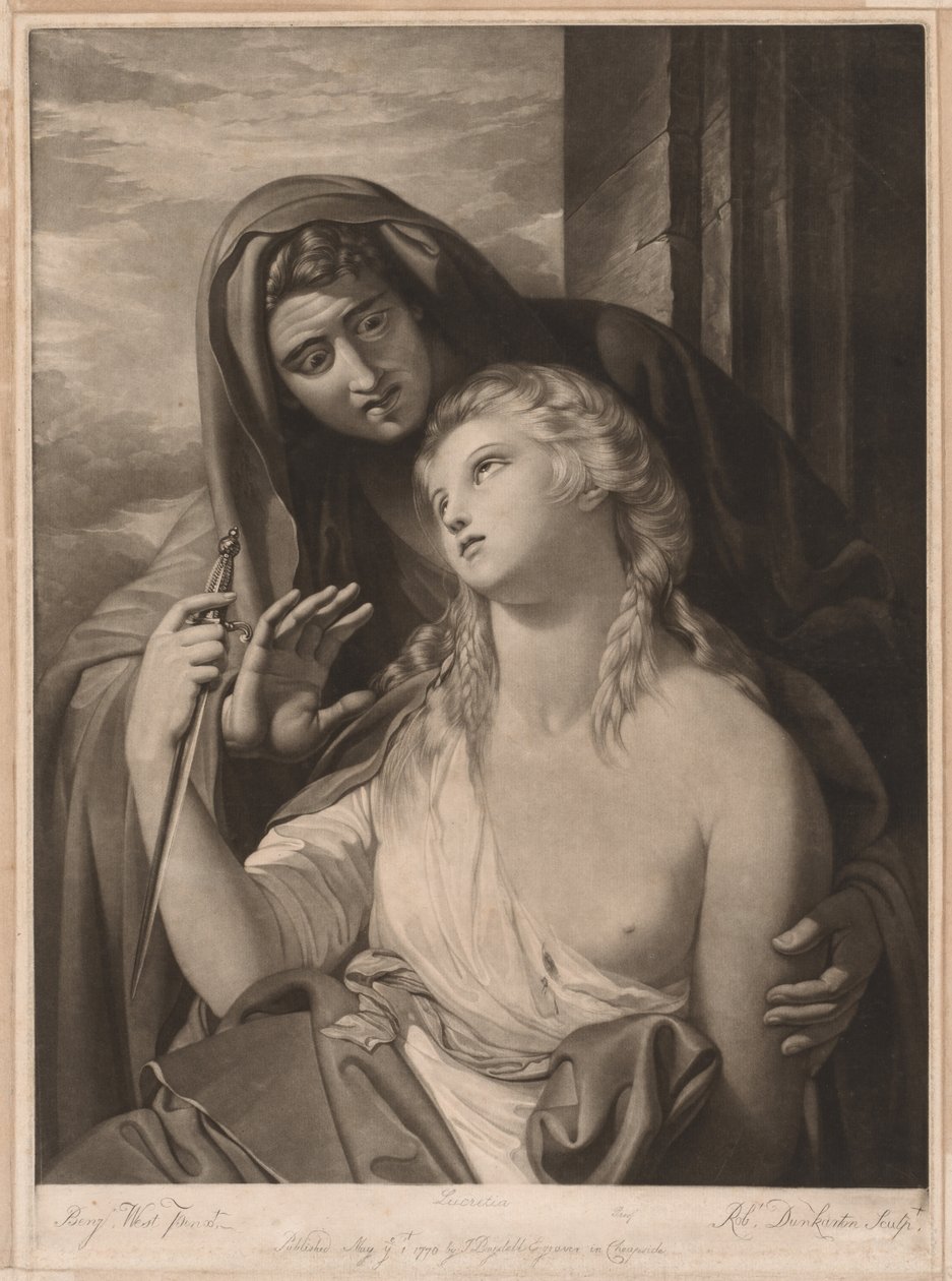 Lucretias død, 1770. af Robert Dunkarton