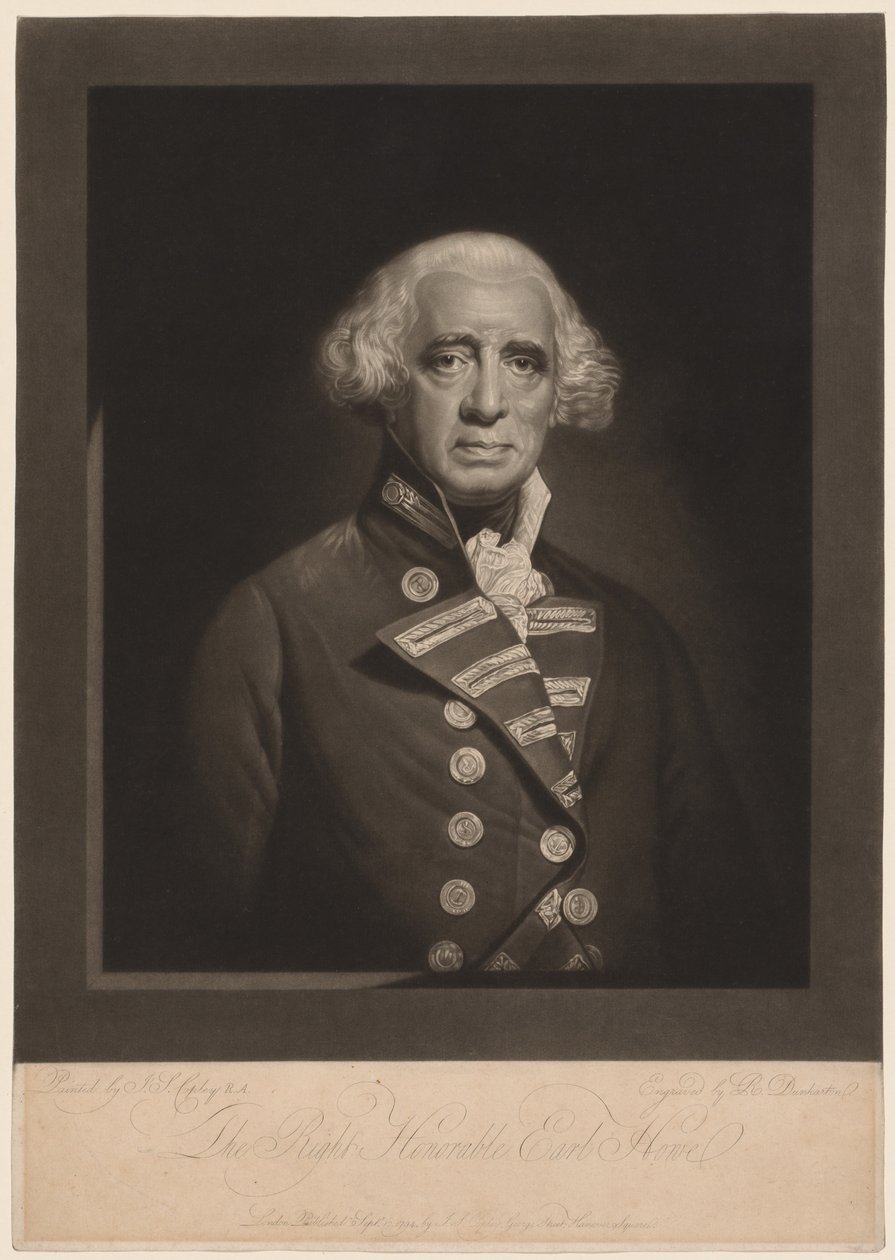 Richard, Earl Howe, 1794. af Robert Dunkarton