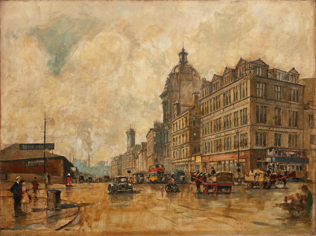 Broomielaw (olie på lærred) af Robert Eadie