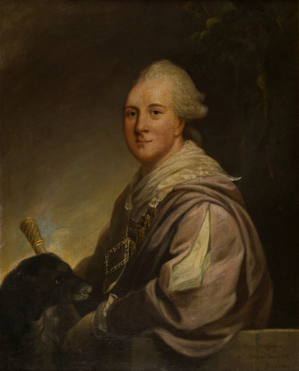 Portræt af Sir Henry Bridgeman, senere den 1. Lord Bradford (1725-1800), ca. 1745-88 (olie på lærred) af Robert Edge Pine