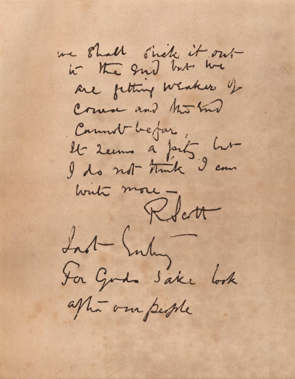 Den sidste side af kaptajn Scotts dagbog, 1912 1935 af Robert Falcon Scott