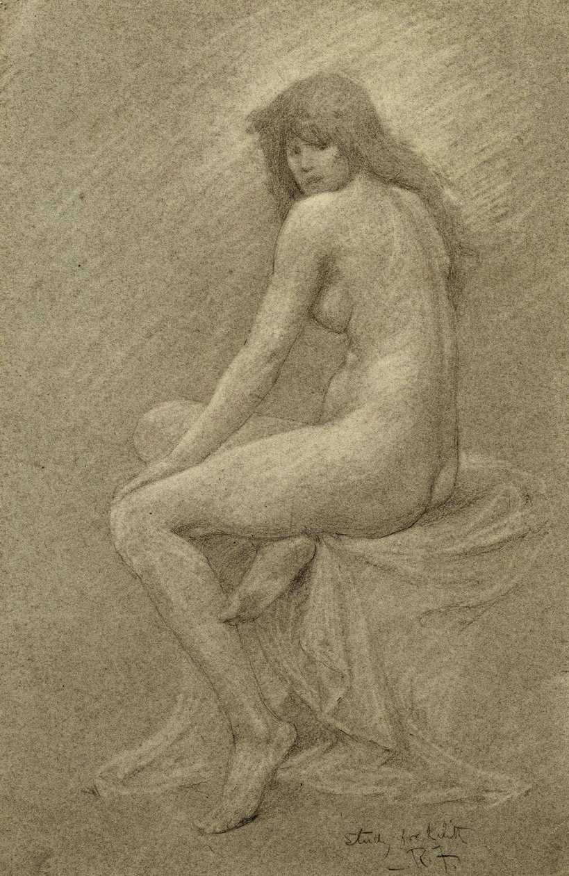 Study for Lilith, ca. 1900 (kridt på papir) af Robert Fowler