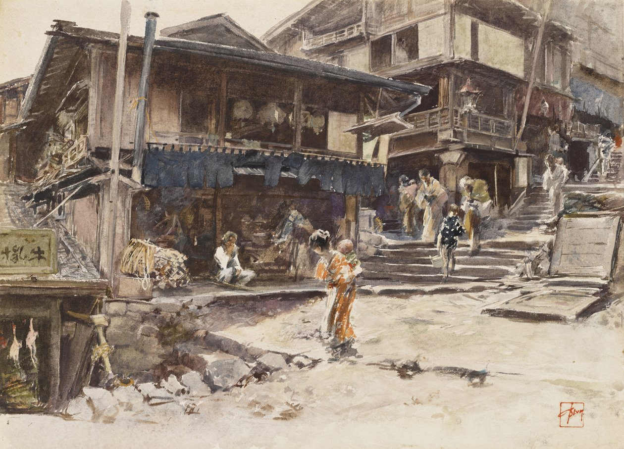 En gade i Ikao, Japan I, 1890 af Robert Frederick Blum