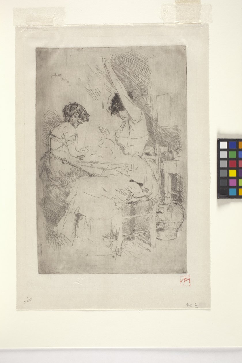 Bead Stringers, Venedig (ætsning) af Robert Frederick Blum
