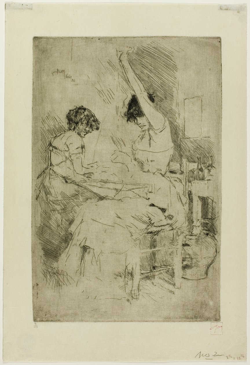 Bead Stringers, Venedig af Robert Frederick Blum