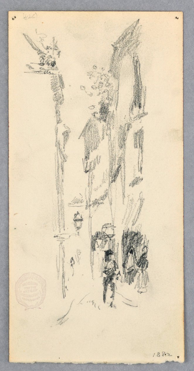 Tegning, gadescene, Venedig, 1882 af Robert Frederick Blum