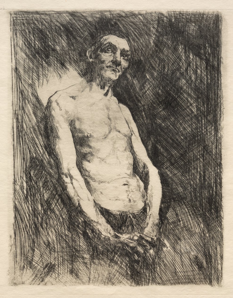 Halvnøgen figur af en mand af Robert Frederick Blum