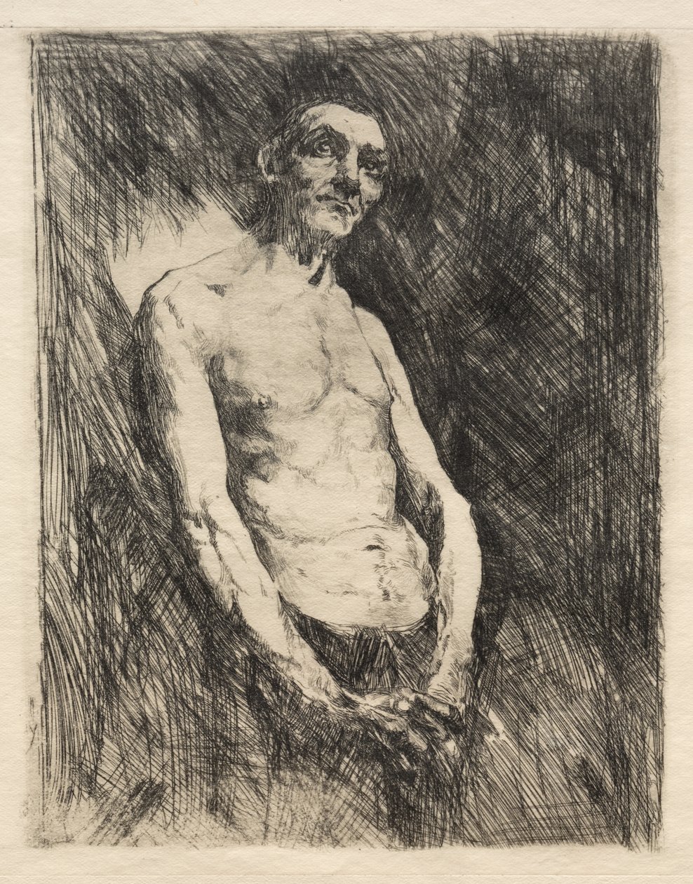 Halvnøgen mandsfigur, 1800-tallet. af Robert Frederick Blum