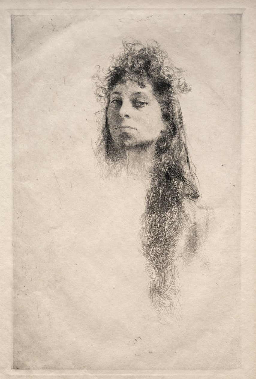 Hoved af en pige, 1800-tallet. af Robert Frederick Blum