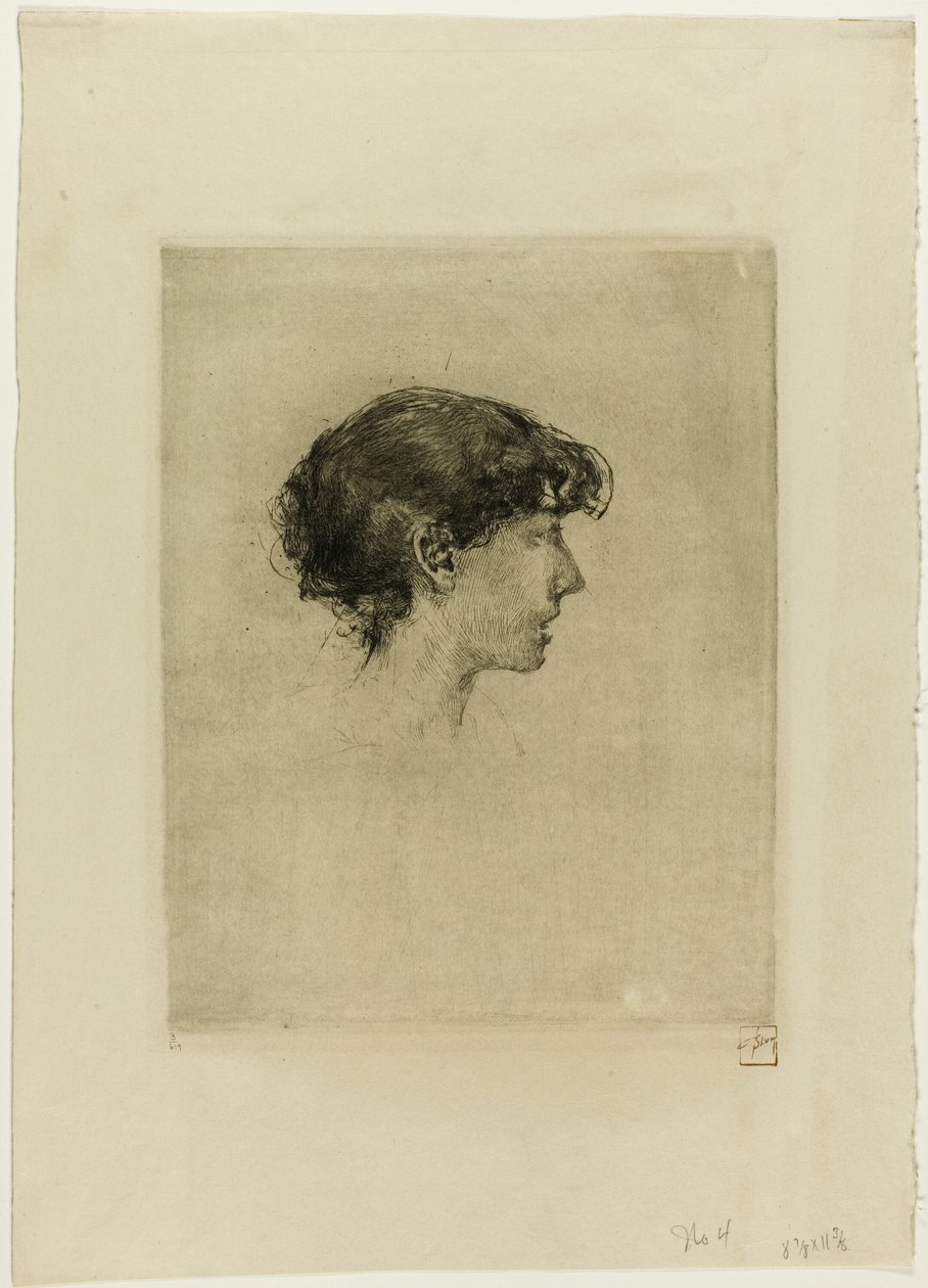 Hovedet af en pige, profil af Robert Frederick Blum