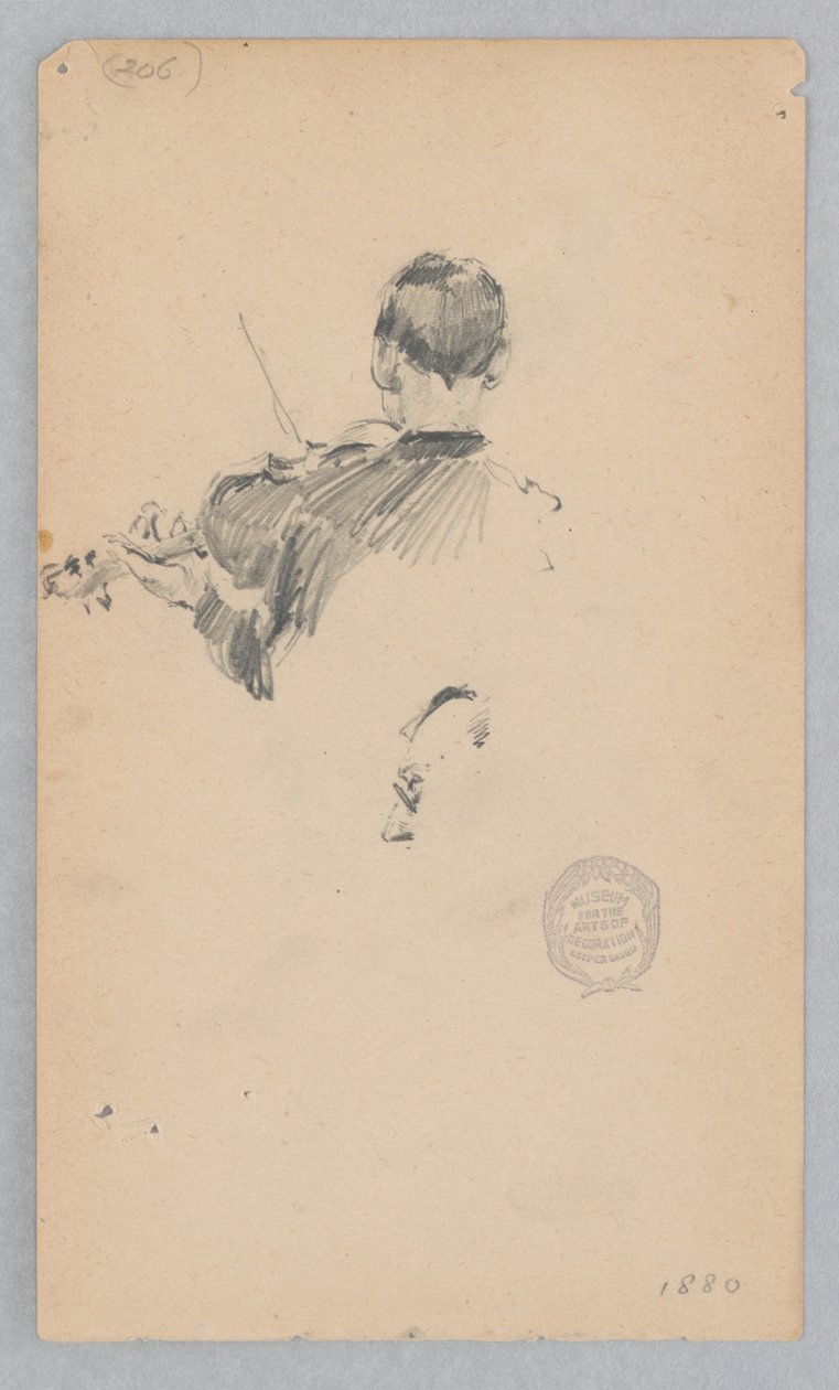 Musiker, der spiller violin af Robert Frederick Blum