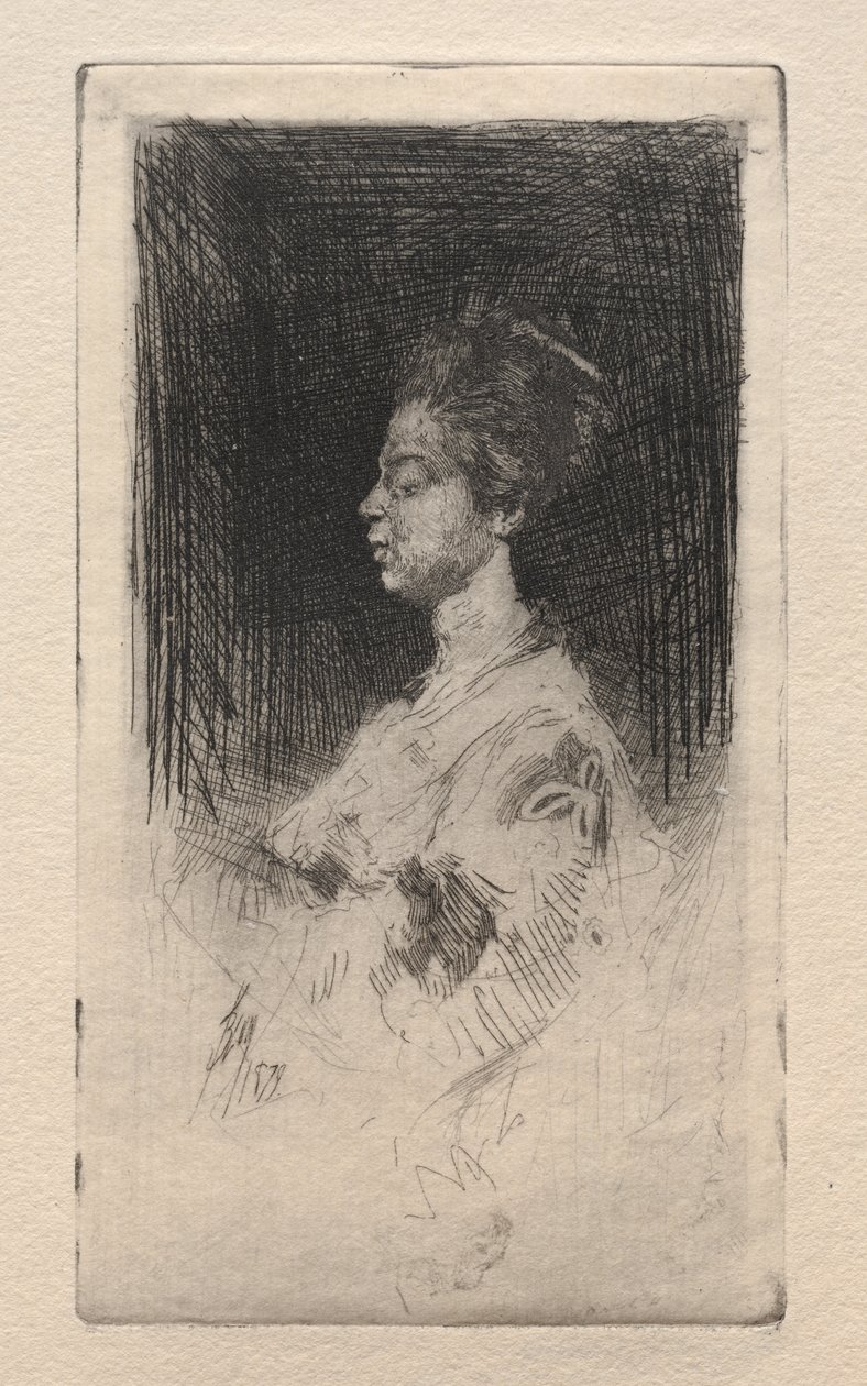 Profilhoved for en japansk pige, 1879. af Robert Frederick Blum