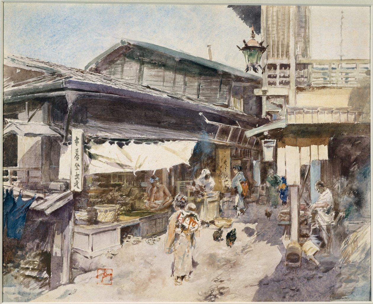 Gadescene i Ikaho, Japan af Robert Frederick Blum
