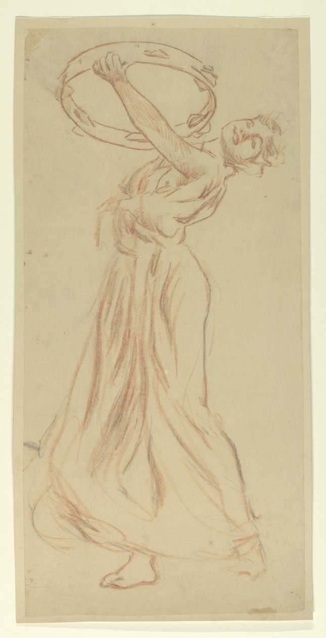 Study for Girl with Tambourine, "Vintage Festival", Mendelssohn Glee Club, New York af Robert Frederick Blum