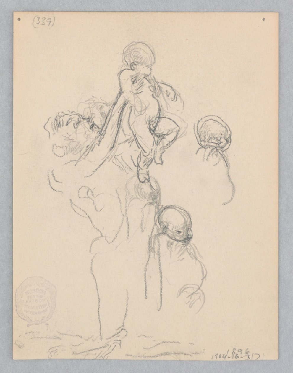 Studie for en dansende kvinde, "Moods to Music," Mendelssohn Glee Club, New York, NY af Robert Frederick Blum