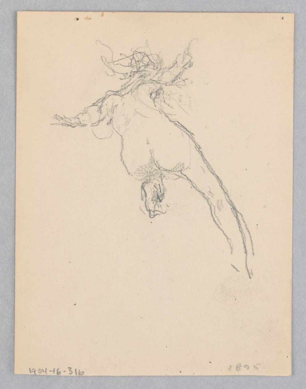 Studie for en dansende kvinde, "Moods to Music," Mendelssohn Glee Club, New York, NY af Robert Frederick Blum