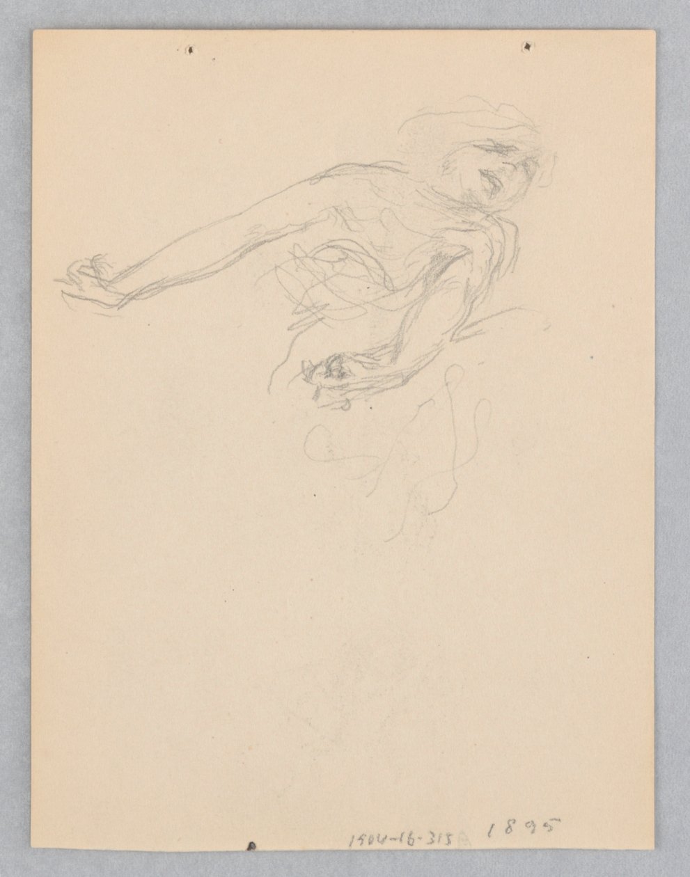Studie for en dansende kvinde, "Moods to Music," Mendelssohn Glee Club, New York, NY af Robert Frederick Blum