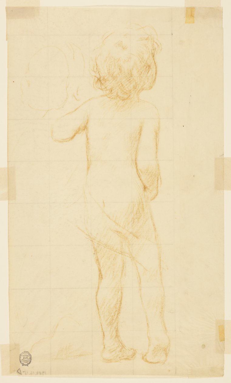 Studie for et stående barn, "Vintage Festival," Mendelssohn Glee Club, New York, NY af Robert Frederick Blum
