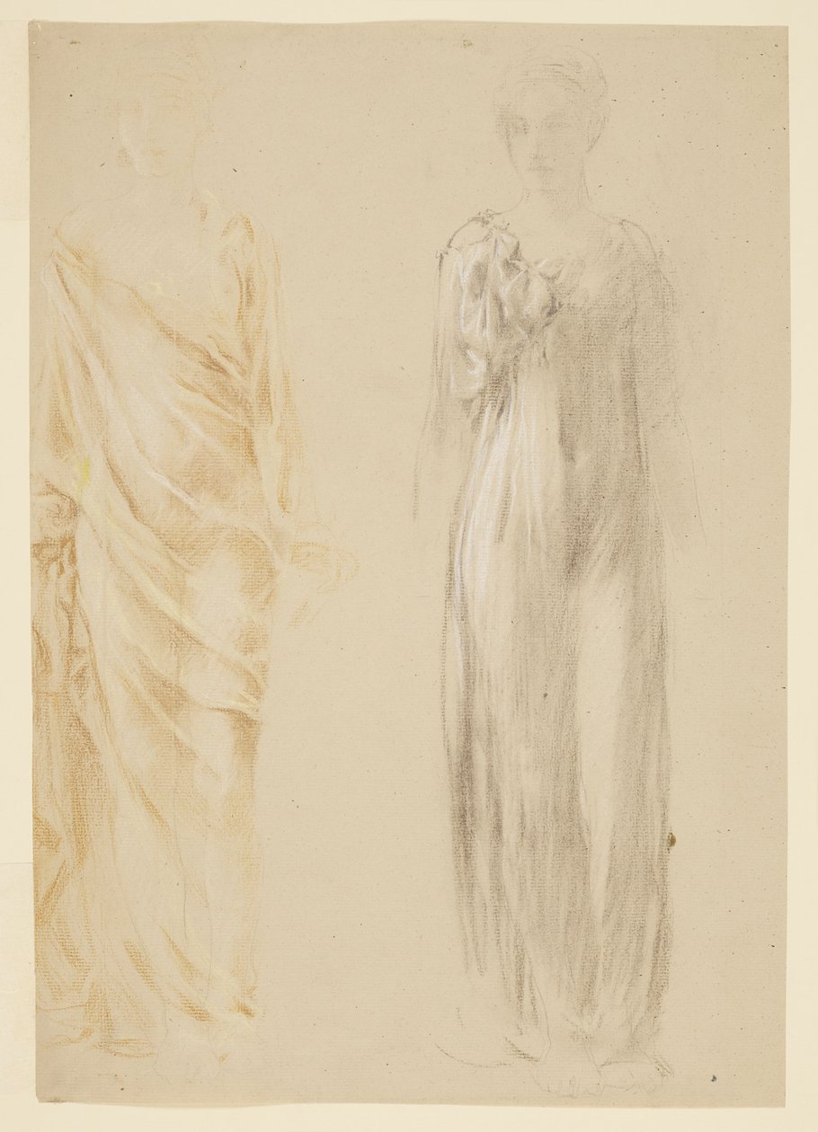 Studie for stående kvinde, "Vintage Festival," Mendelssohn Glee Club, New York, NY af Robert Frederick Blum