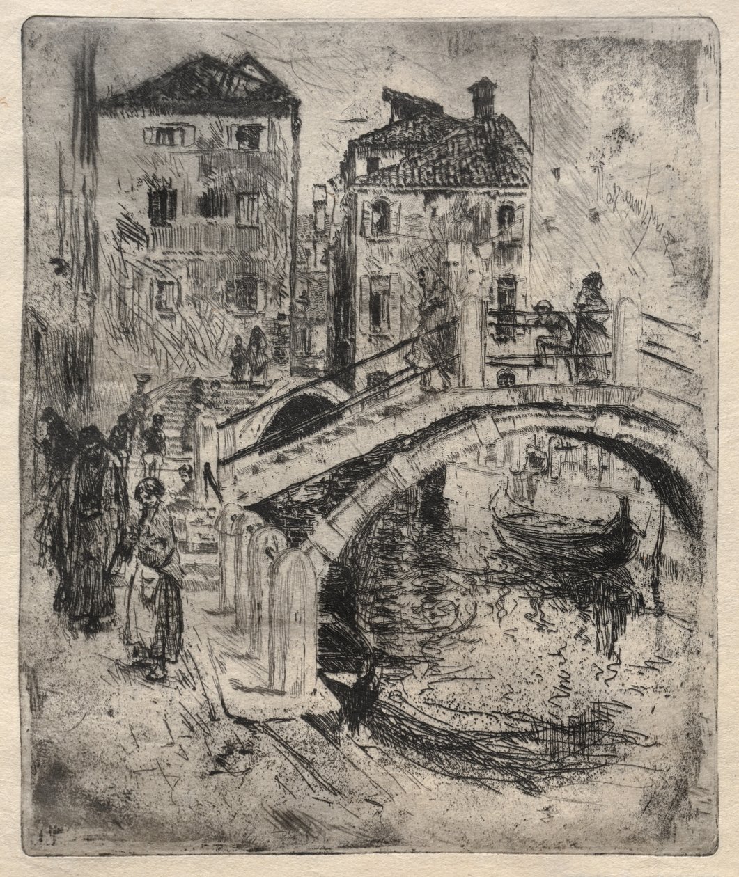 Venetiansk kanal og broer af Robert Frederick Blum